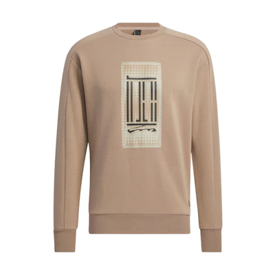 adidas WJ Logo Crew Pullover Sweatshirt Mens Pink Brown Solid Graphic HN8970