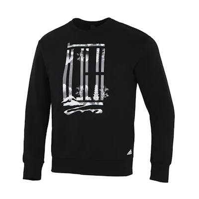 adidas Wj Logo Crewneck Sweatshirt Black Athletic Pullover H39289
