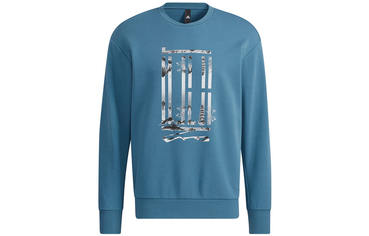 adidas WJ Logo Crewneck Sweatshirt Military Blue H39290