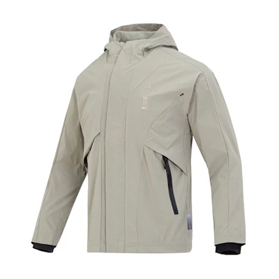 adidas WJ Logo Hoodie - Stone Grey Fleece Jacket IK7682