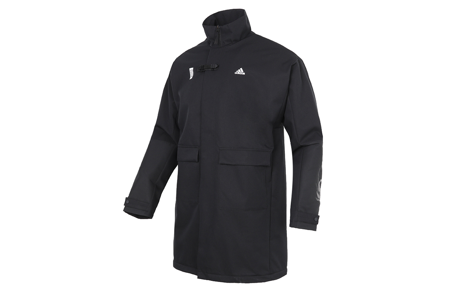 adidas WJ Long Outdoor Woven Training Casual Jacket Black GU1766