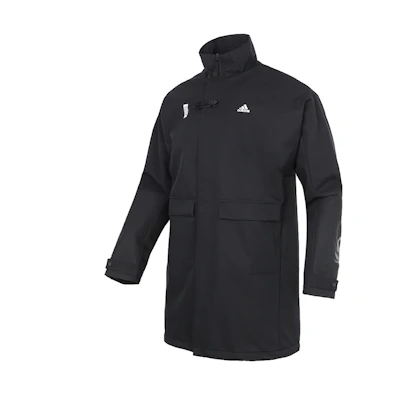 adidas WJ Long Outdoor Woven Training Casual Jacket Black GU1766