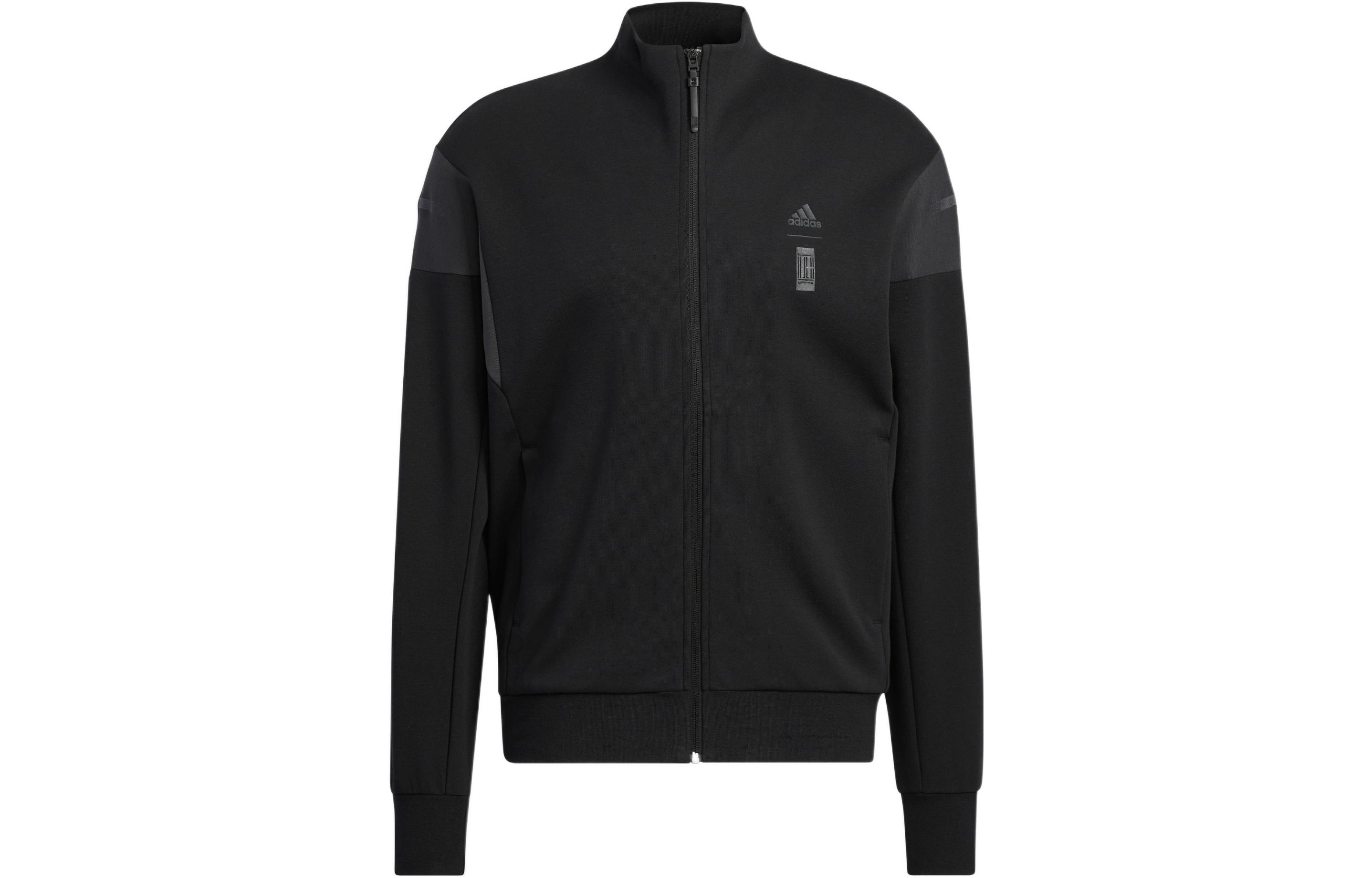 adidas WJ MH Logo Print Track Jacket Black - Breathable Running Top HM2956