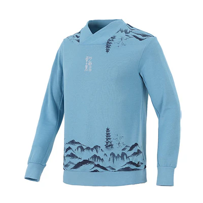 adidas WJ Story Ink Painting V-Neck Pullover Sweatshirt Blue - Collection H39288