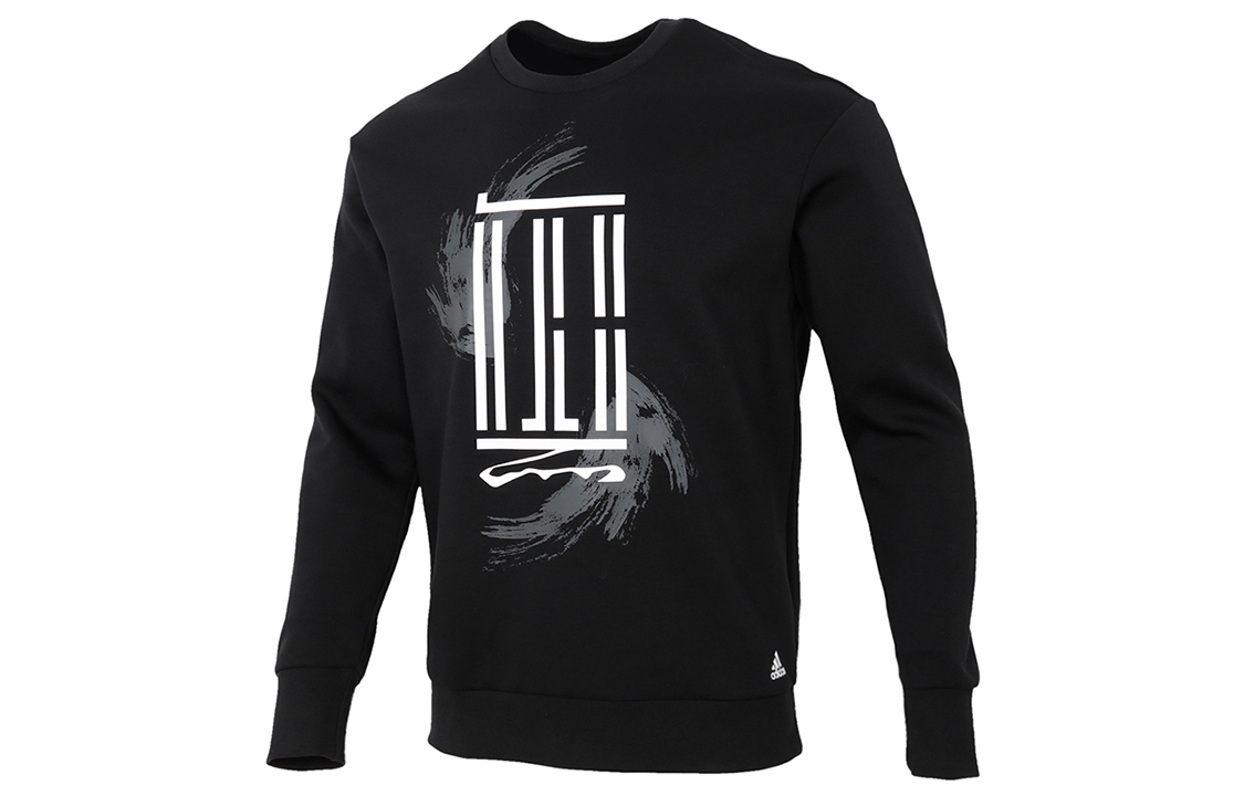 adidas WJ SWT Logo Printed Crewneck Sweatshirt - Black GP0918