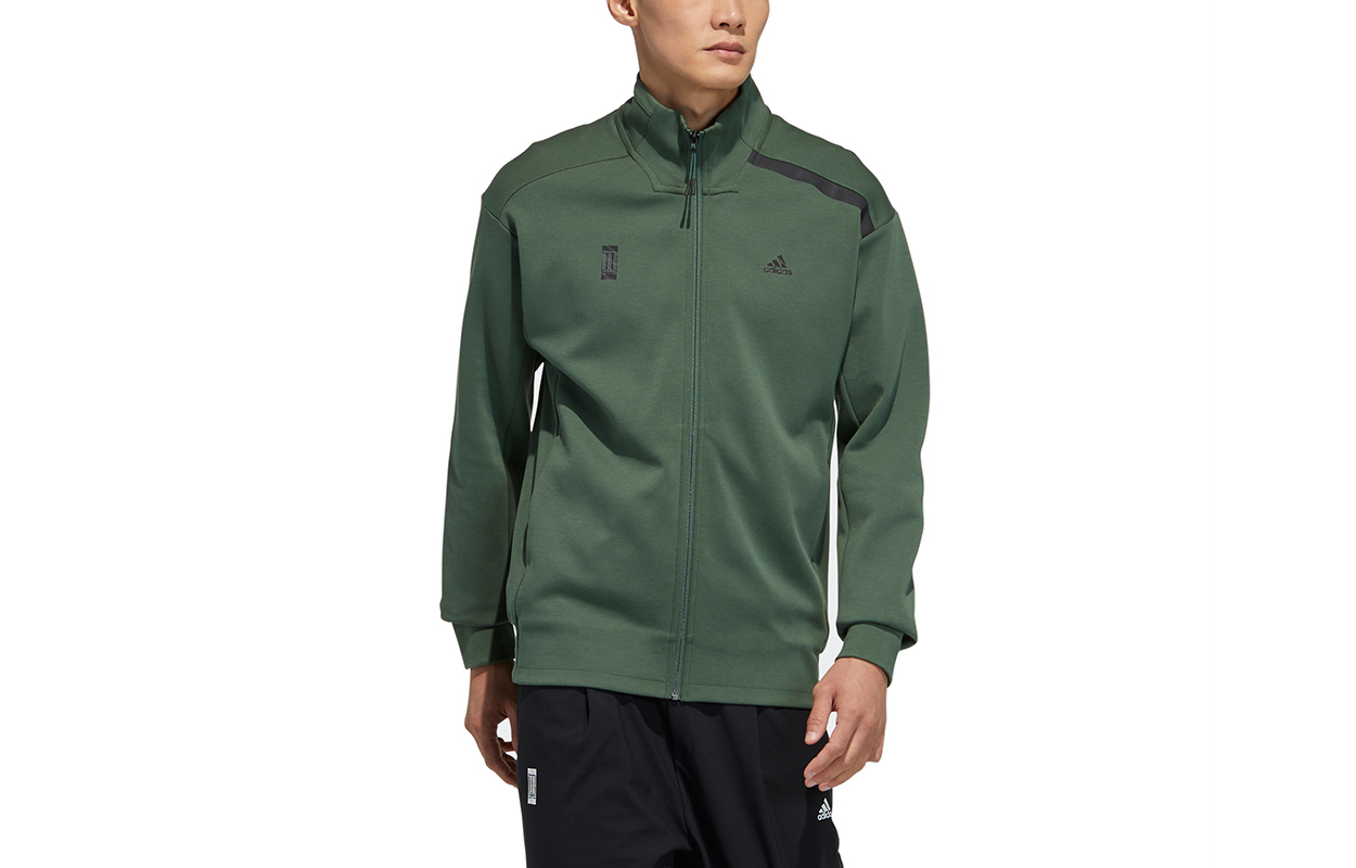 adidas WJ TT SWT Green Casual Sports Track Jacket GP0908