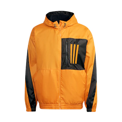 adidas WND Colorblock Hooded Jacket Orange H56356