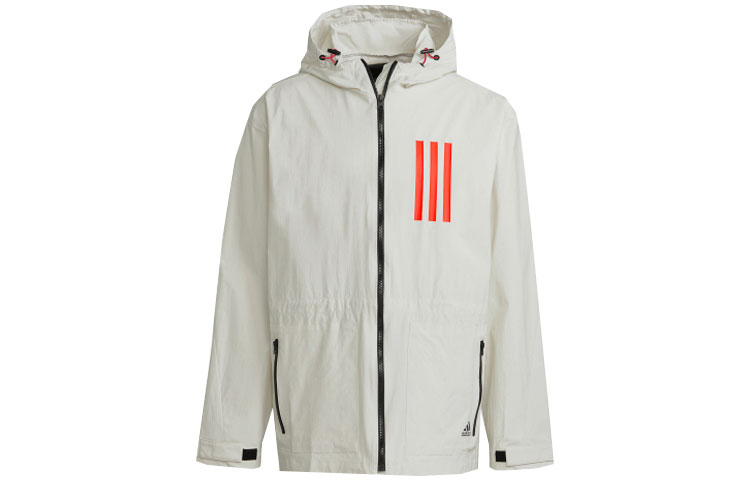 adidas WND Colorblock Striped Hoodie Jacket Yellow White H39855
