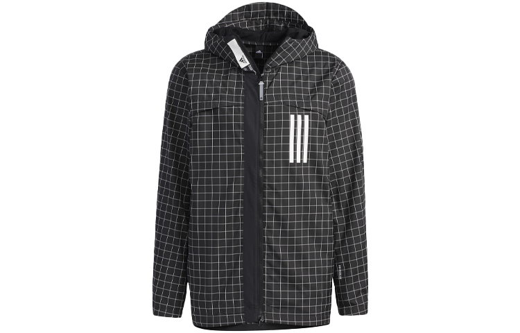 adidas WND Windbreaker Hooded Jacket Men’s Black GL8684