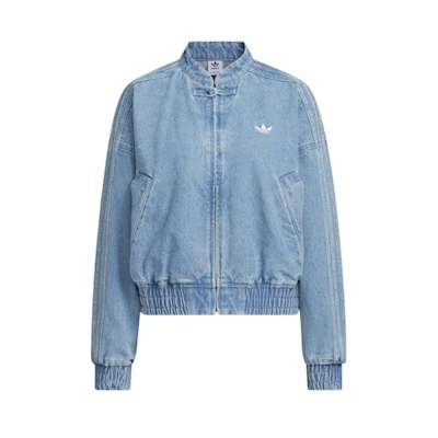 adidas Womens CTT Chinese Track Top Jersey Jacket (Asia Sizing) Light Denim