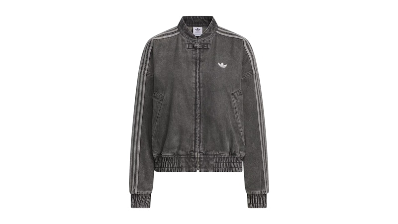 adidas Womens CTT Chinese Track Top Jersey Jacket (Asia Sizing) Medium Black Denim