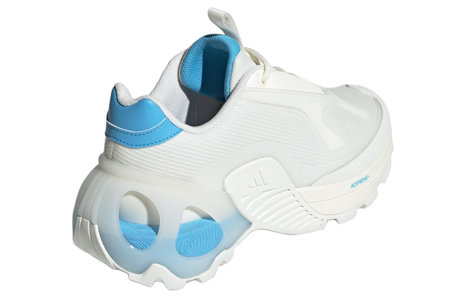 Shop adidas Edge Runner Wonder 厚底時尚 輕機甲鞋-岩石 織物合成革防滑耐磨 低幫 休閒跑步鞋 男女同款 白藍