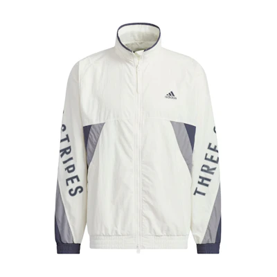 adidas WORDING Oversized Fit Track Jacket White Unisex Casual Sportswear IT4361