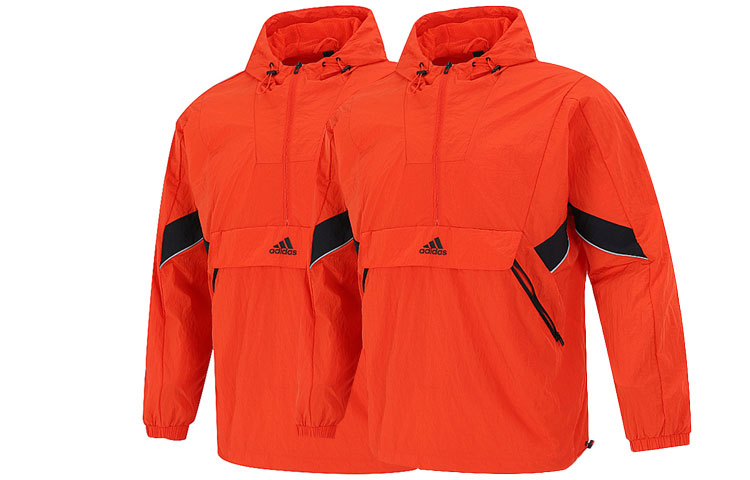 adidas Woven Hooded Jacket 2-Pack Red - Casual Running Training Wear H40214-2-PACK