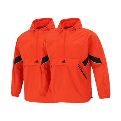 adidas Woven Hooded Jacket 2-Pack Red - Casual Running Training Wear H40214-2-PACK