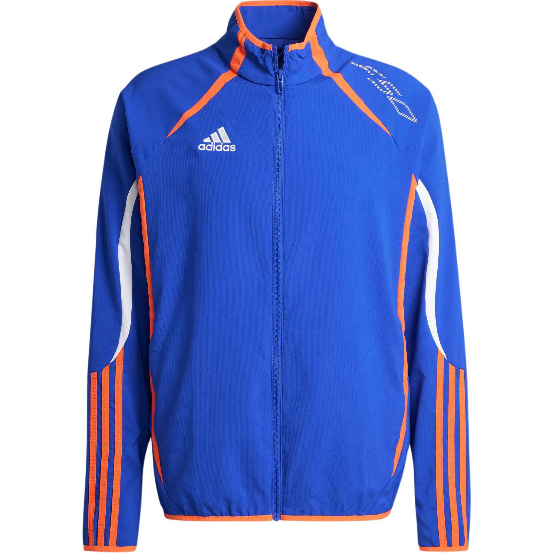 adidas Woven Jacket Retro Stripe Track Jacket - Stylish Blue Outerwear IY3826
