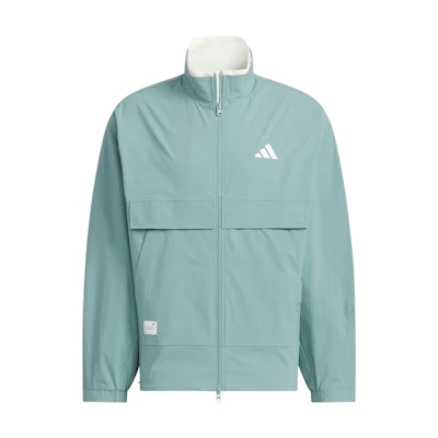 adidas Woven Jacket Small Logo Stand Collar Casual Loose Fit - Blue Gray JY1676