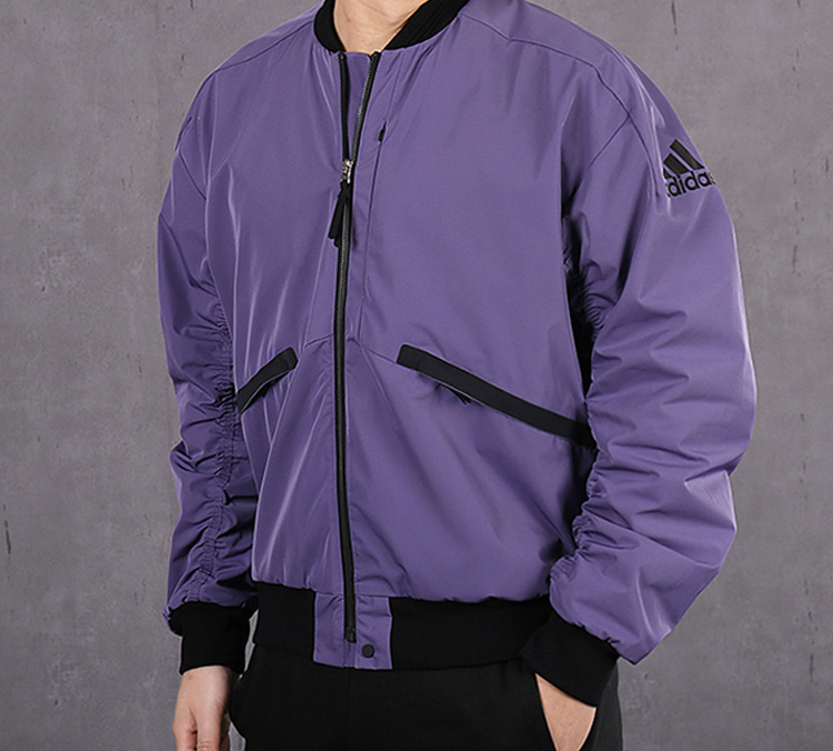 Purchase adidas Jaket Woven Slim Fit Tech Ungu/Hitam FM9384