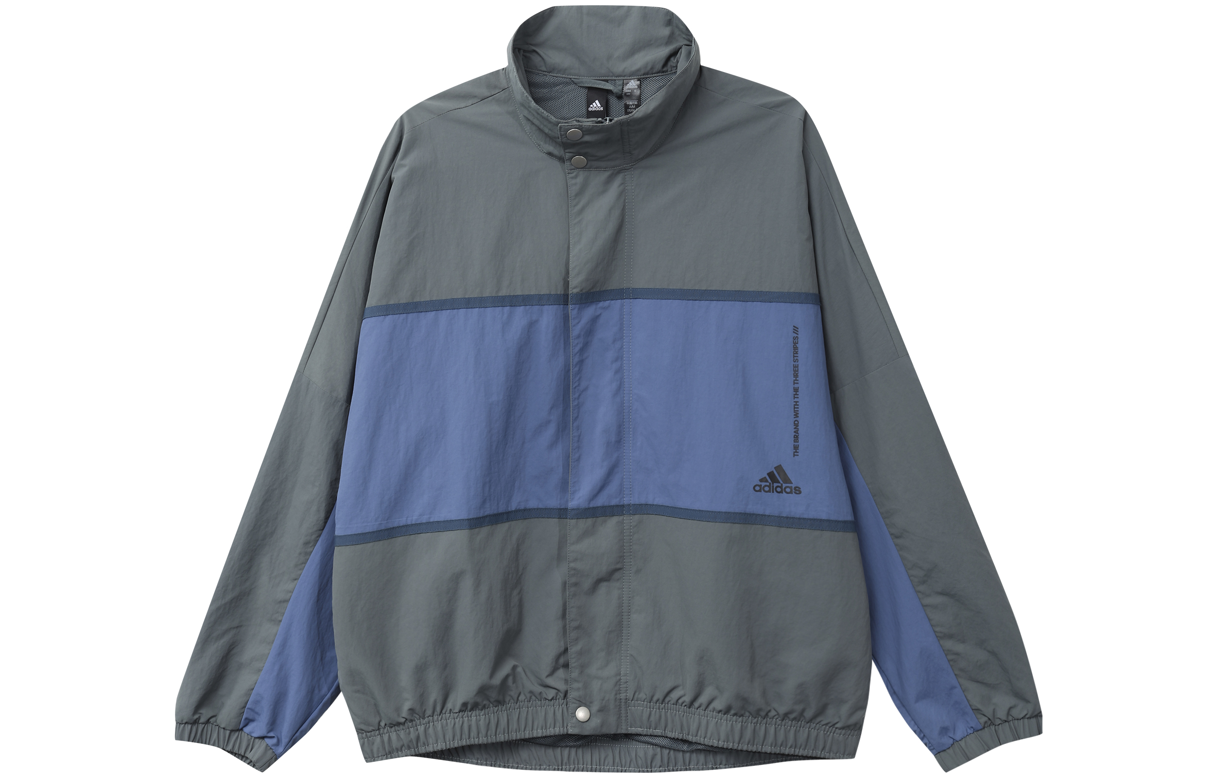 adidas WRD Woven Printed Stand Collar Jacket Blue - Casual Colorblock Style GL8682