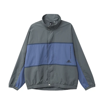 adidas WRD Woven Printed Stand Collar Jacket Blue - Casual Colorblock Style GL8682