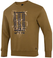 adidas Wuji Casual Pullover Crewneck Sweatshirt in Dark Khaki Color H39315 adidas Wuji Casual Pullover Crewneck Sweatshirt in Dark Khaki Color H39315