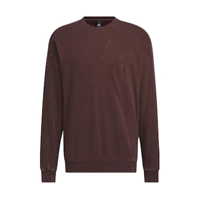 adidas Wuji Dye Crew Sweatshirt Dark Gray Brown Logo Casual Sportswear IS0454