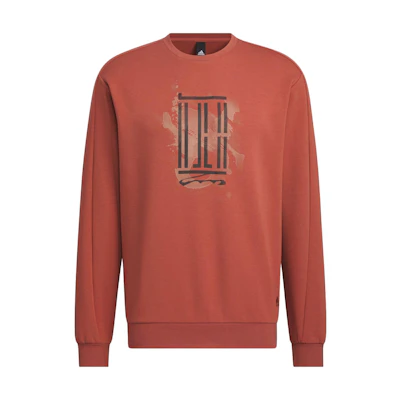 adidas Wuji Logo Geometric Print Crewneck Sweatshirt Brown () IS0448