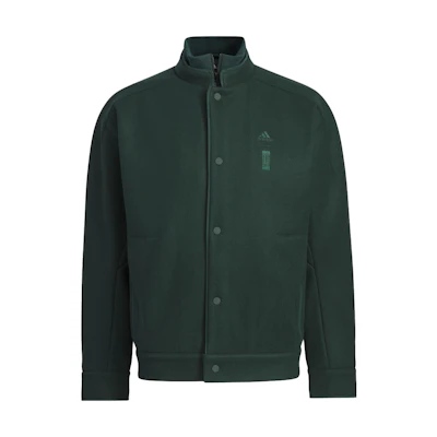 adidas Wuji Melton Jacket Dark Green Logo Sports Casual Jacket IX4286