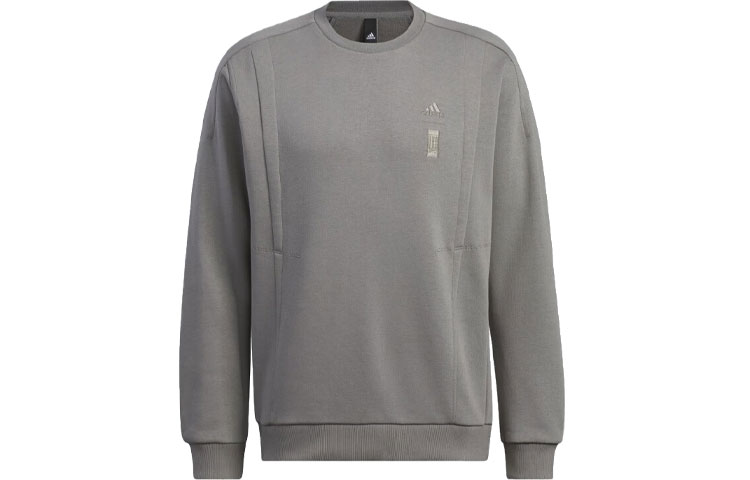 adidas Wuji Must-Have Crewneck Sweatshirt Gray Casual Sportswear IX4294