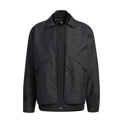adidas Wuji Series Black Casual Zip-Up Jacket with Collar HY5843