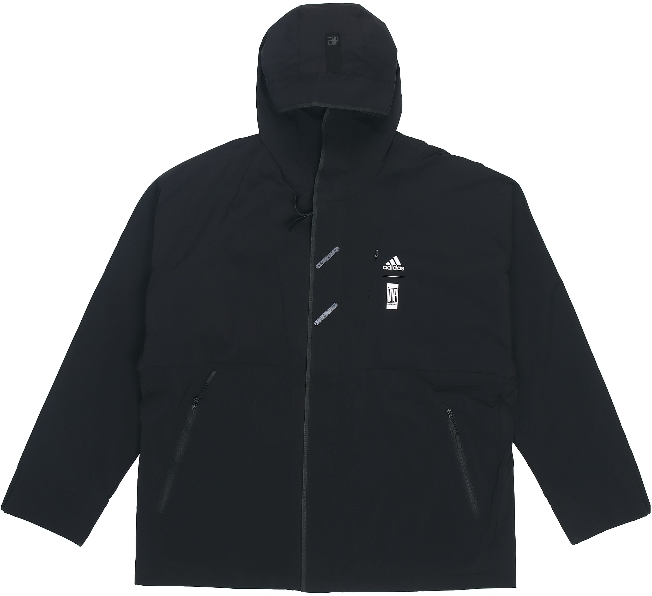 adidas Wuji Series Black Fleece Logo Hooded Sports Jacket HE5117
