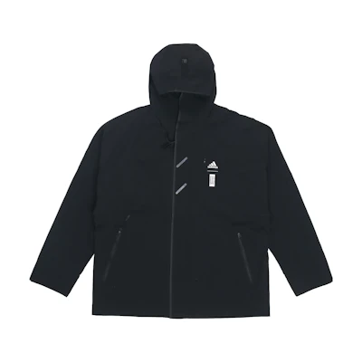 adidas Wuji Series Black Fleece Logo Hooded Sports Jacket HE5117