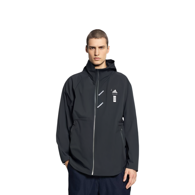 Purchase adidas Wuji Series Black Fleece Logo Hooded Sports Jacket HE5117