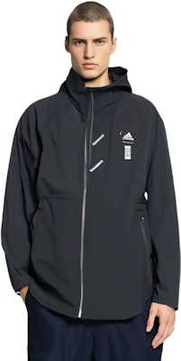 adidas Wuji Series Black Fleece Logo Hooded Sports Jacket HE5117 Purchase adidas Wuji Series Black Fleece Logo Hooded Sports Jacket HE5117