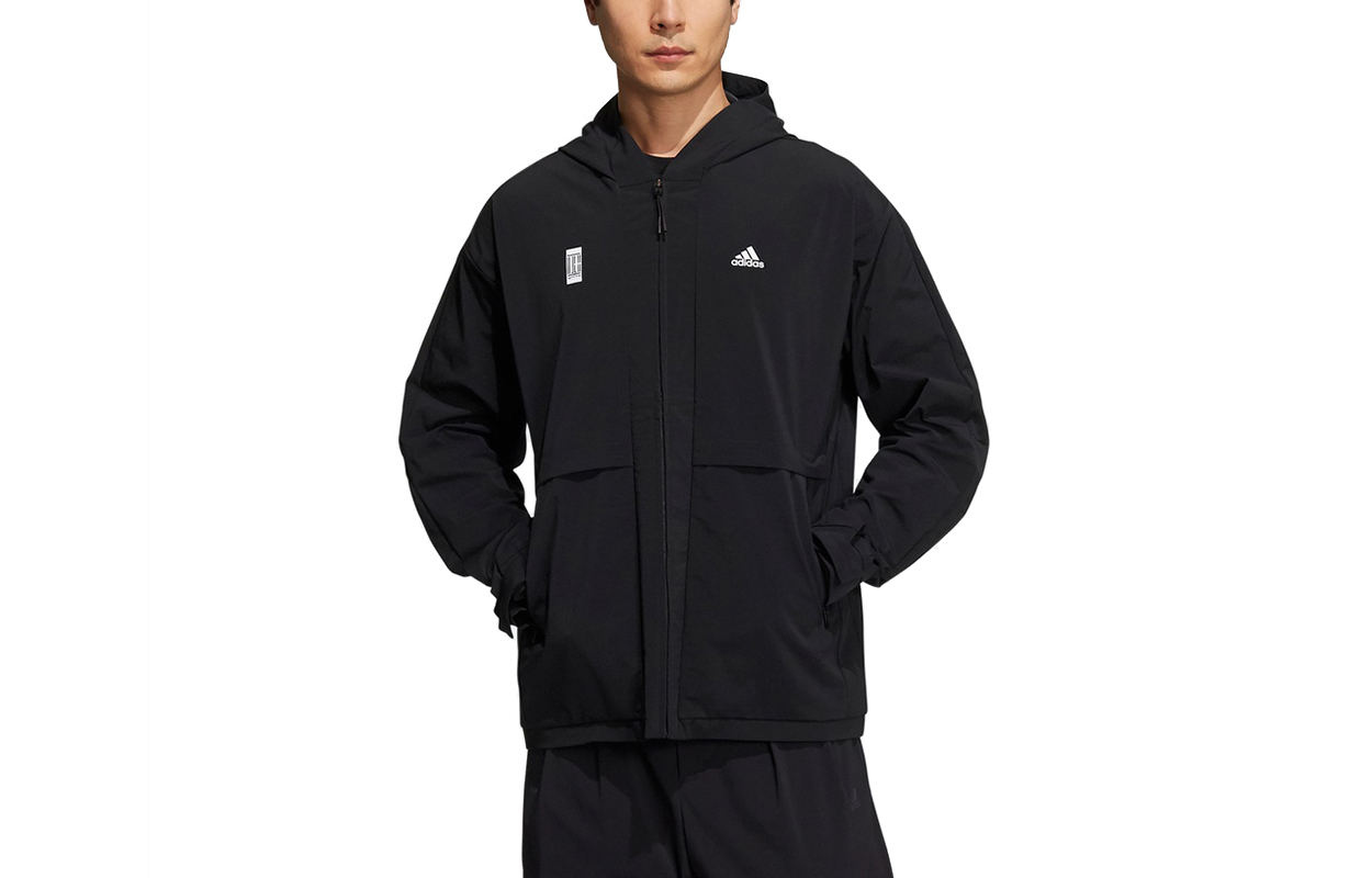 adidas Wuji Series Black Logo Hoodie Jacket Casual Wear H39259