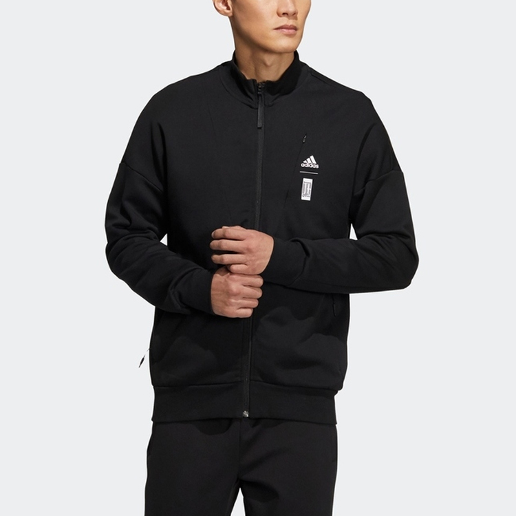 Shop adidas Wuji Series Black Stand Collar Sports Jacket HE5120