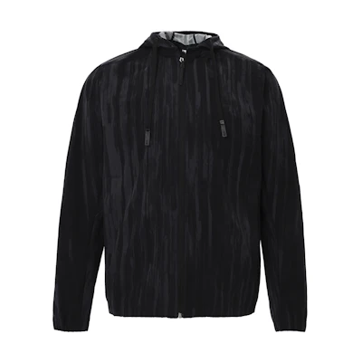 adidas Wuji Series Black Striped Windbreaker Hoodie Jacket for Men IW1512