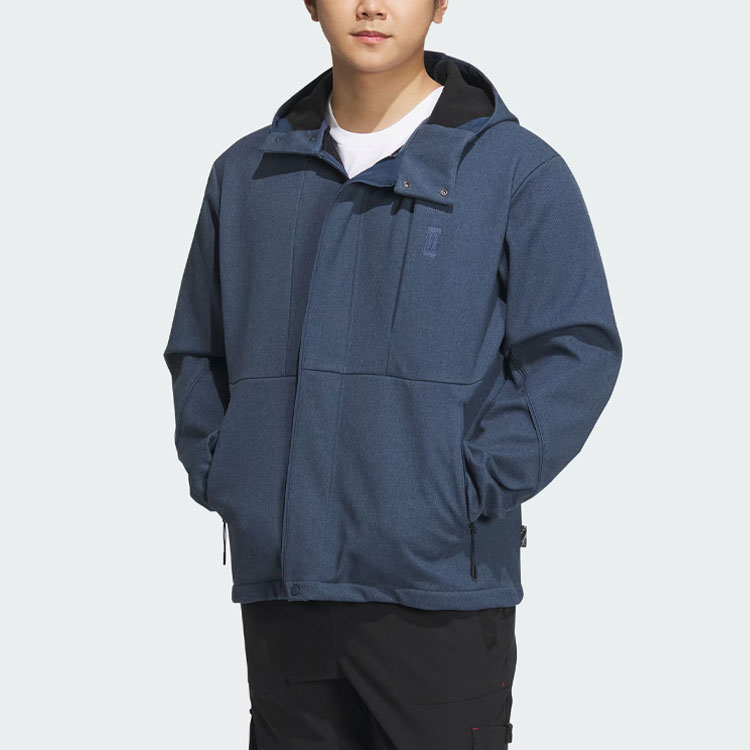 Lookbook adidas Wuji Series Bond Woven Navy Hooded Jacket Sports Casual Coat IP4933