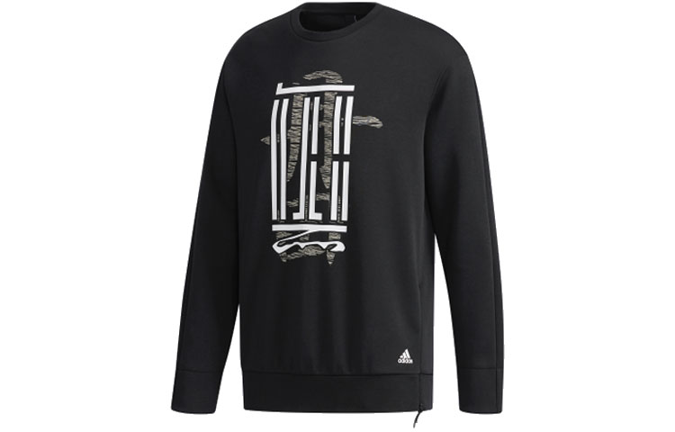 adidas Wuji Series Casual Sports Breathable Crewneck Sweatshirt Black CV6227