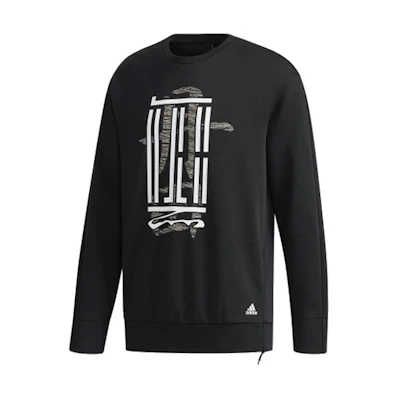 adidas Wuji Series Casual Sports Breathable Crewneck Sweatshirt Black CV6227