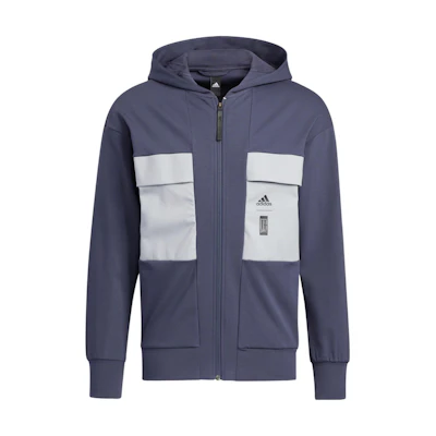adidas Wuji Series Colorblock Multi-Pocket Hooded Jacket Navy Blue (Men) HE5139