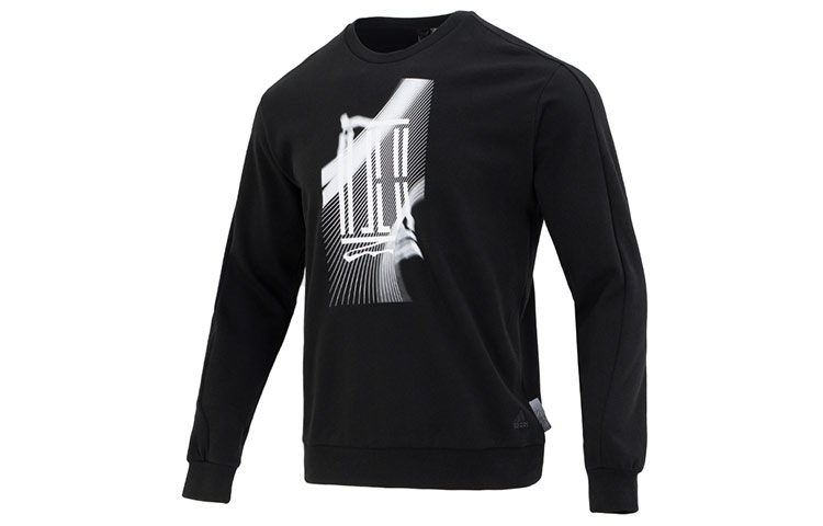 adidas Wuji Series Graphic Print Pullover Hoodie Black IA8183
