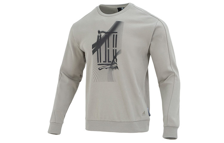 adidas Wuji Series Graphic Print Pullover Hoodie Men’s Grey IA8186