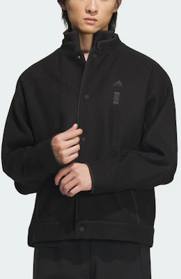 adidas Wuji Series Melton Jacket Black Casual Sports Logo Jacket IX4285 Lookbook adidas Wuji Series Melton Jacket Black Casual Sports Logo Jacket IX4285