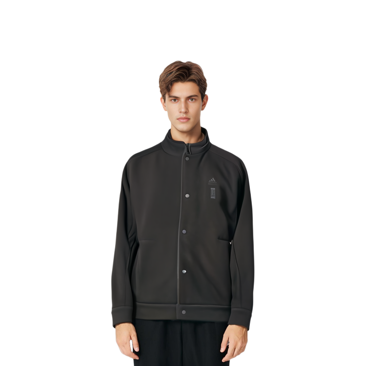 Details for adidas Wuji Series Melton Jacket Black Casual Sports Logo Jacket IX4285