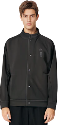 adidas Wuji Series Melton Jacket Black Casual Sports Logo Jacket IX4285 Details for adidas Wuji Series Melton Jacket Black Casual Sports Logo Jacket IX4285