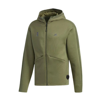 adidas Wuji Series Military Green Knit Hooded Jacket DM5237