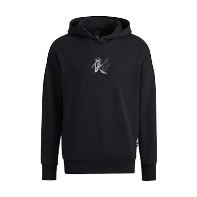 adidas Wuji Series Printed Pullover Hoodie Black HE5115