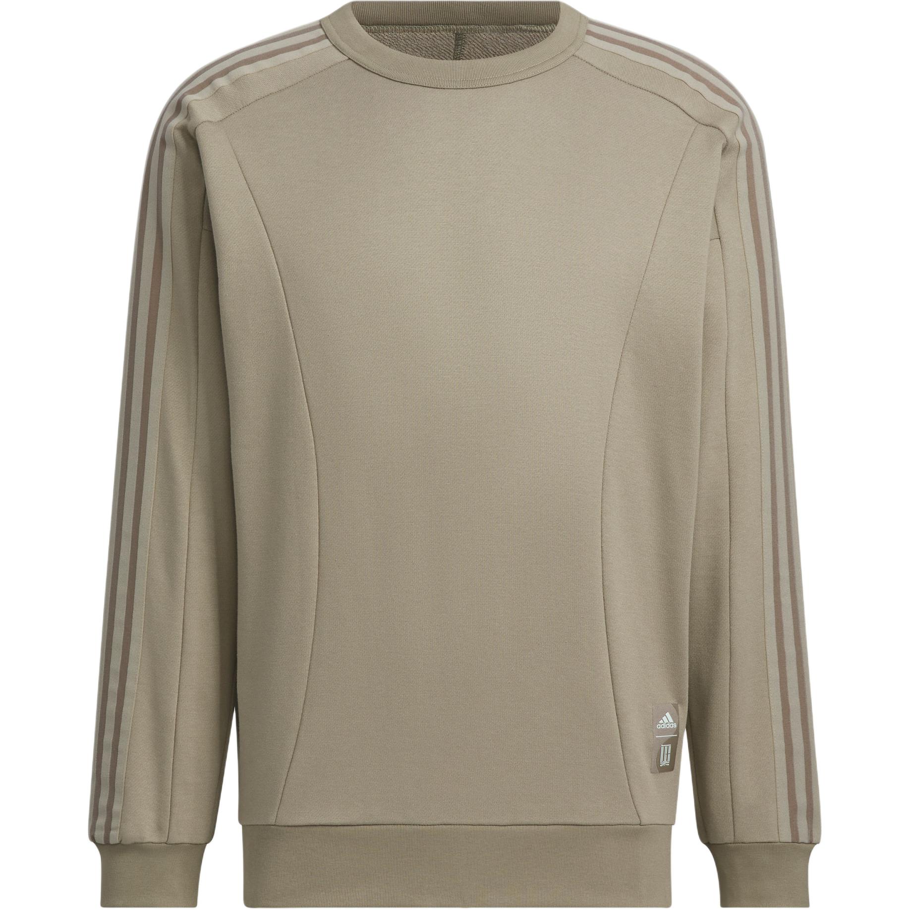 adidas Wuji Series Silky Sweatshirt Tan Crewneck Casual Pullover Long Sleeve Men JI8710