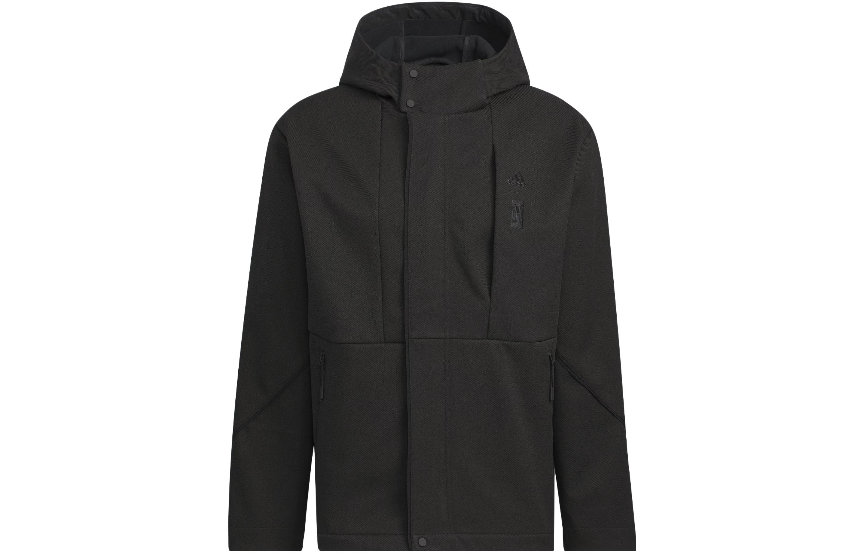 adidas Wuji Series Solid Color Logo Sports Casual Hooded Jacket IP4932